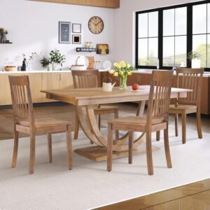 COLAMY Wooden Dining Chairs Set of 4