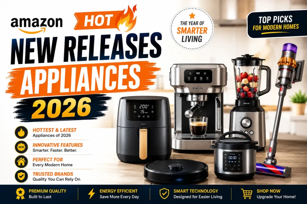 Amazon Hot New Releases Appliances featuring trending kitchen and home appliances in 2026
