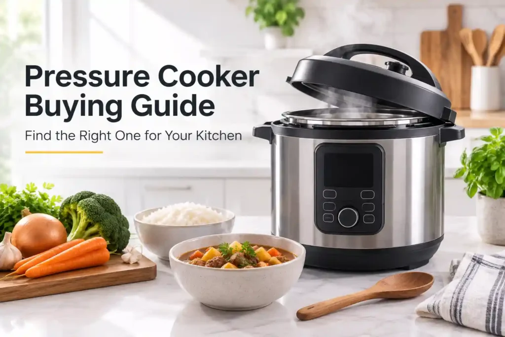 Pressure cooker buying guide comparing modern electric and stovetop pressure cookers for home cooking